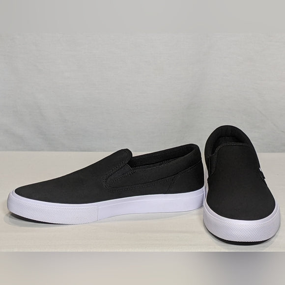 NEW DC Mens Manual Slip-on Canvas SE Refibra Shoes Sz 10 Black