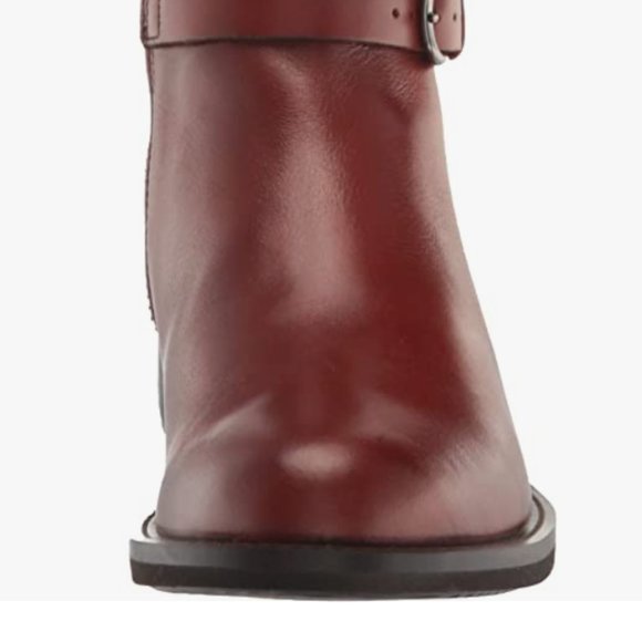 NEW Ecco Womens Leather Sartorelle 25 Mid Cut Buckle Ankle Boot Cognac Sz 9.5