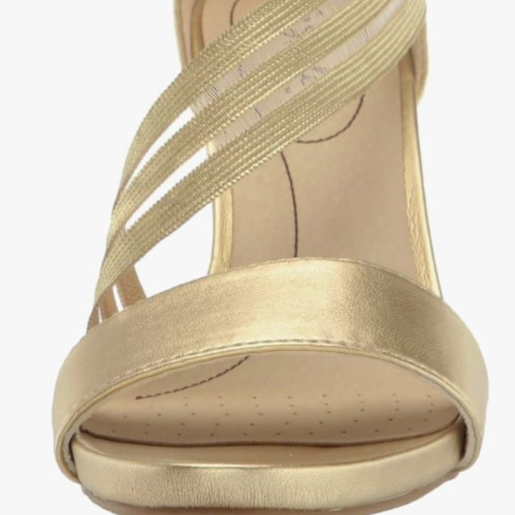NEW Life Stride Womens Mystique Pump 3 inch heel soft gold Sz 7