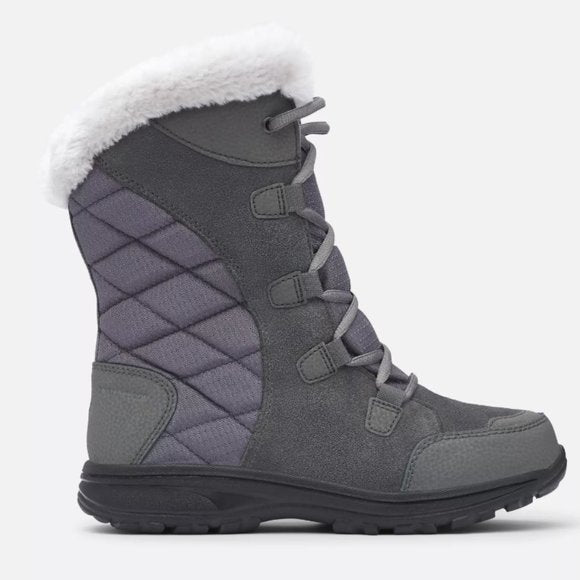 NEW Columbia Women’s Ice Maiden™ II Waterproof Leather Boot Size 10 Grey