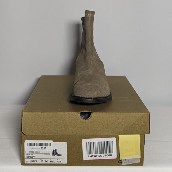 NEW Clarks Womens Maye Zip Pebble Sue Zip Boot Sz 11 grey