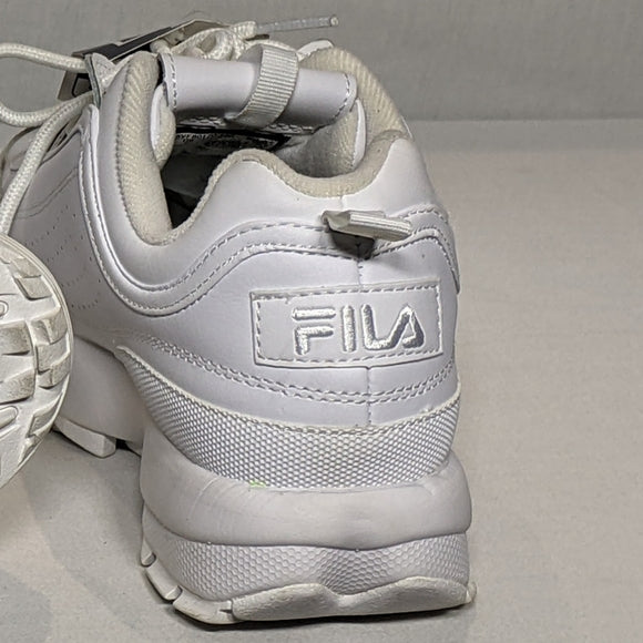 NEW Fila Womens Disruptor II Leather Premium Classic 90s era retro Sz 7 white