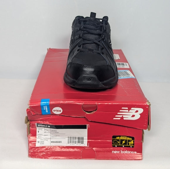 NEW New Balance Mens 608 V5 Leather Casual Comfort Cross Trainer Sz 9 black