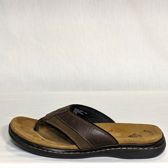 NEW Dockers Mens Laguna Briar Memory Foam Flip Flop Sz 11