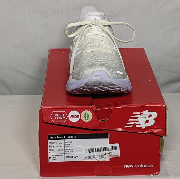 NEW New Balance Fresh Foam X 1080v12 Sz 9.5 Wide whte/grey