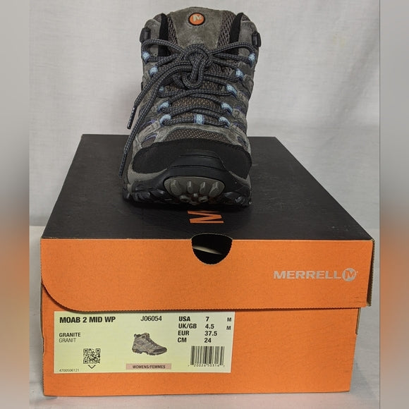 NEW Merrell Womens Moab II Waterproof Hiking boot Sz 7