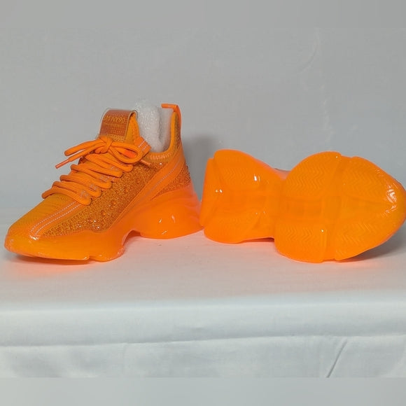 NEW Steve Madden Womens Maxima Sneaker Sz 6 orange