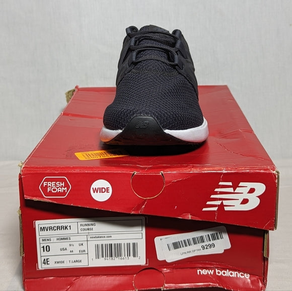 NEW New Balance Mens Fresh Foam Running Shoe Sz 10 xwide black