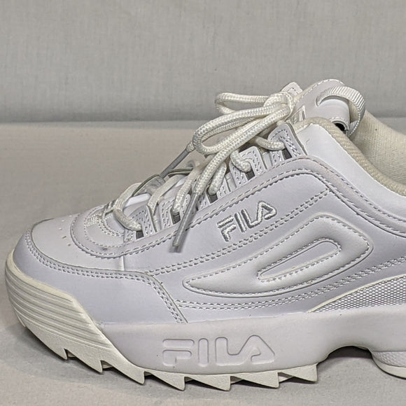 NEW Fila Womens Disruptor II Leather Premium Classic 90s era retro Sz 7 white