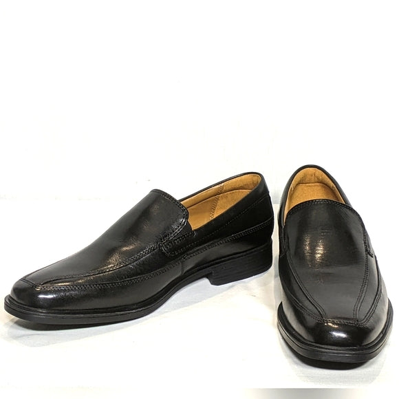 NEW Clarks Mens Oxfords Leather Loafers Sz 7 black