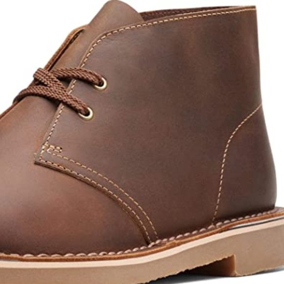 NEW Clarks Chukka Mens Leather Desert Boot Sz 8.5 Tan