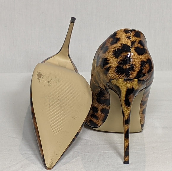 NEW FSJ Women Sexy Leopard Printed Pointy Toe High Heel Stilettos Sz 11