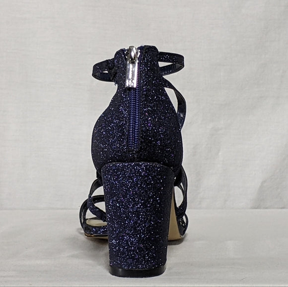 NEW Jessica Simpson Womens Stassey Heel Sandal Pump blue glitter sz 12