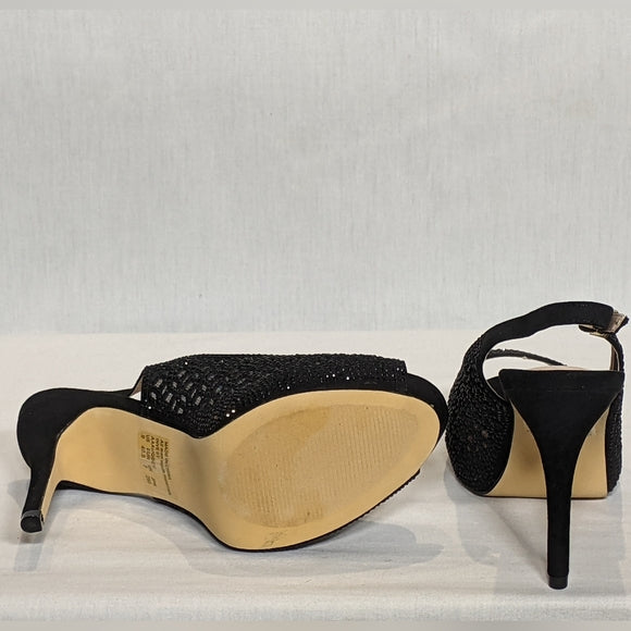 NEW Dream Pairs Women's Invest Ankle Strap Wedges Pumps Shoes Sz 9 black