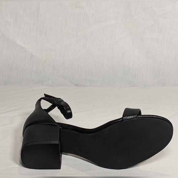 NEW Amazon Essentials Womens Nola Heeled Sandal - Size 7 wide black