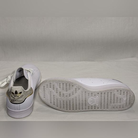 NEW adidas Mens Stan Smith Classic Tennis Shoes stunning Sz 10 white/gold