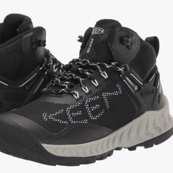 NEW Keen Womens Nxis Evo Mid Height Waterproof Hiking Boot Sz 10 black