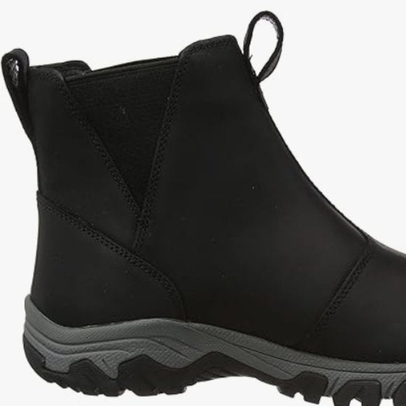 NEW Keen Womens Leather Greta Chelsea Mid Height Waterproof Snow Boot Sz 6 black