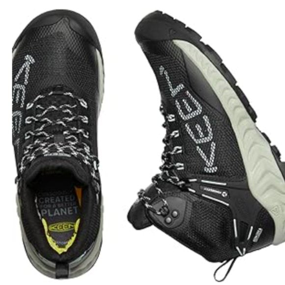 NEW Keen Womens Nxis Evo Mid Height Waterproof Hiking Boot Sz 10 black