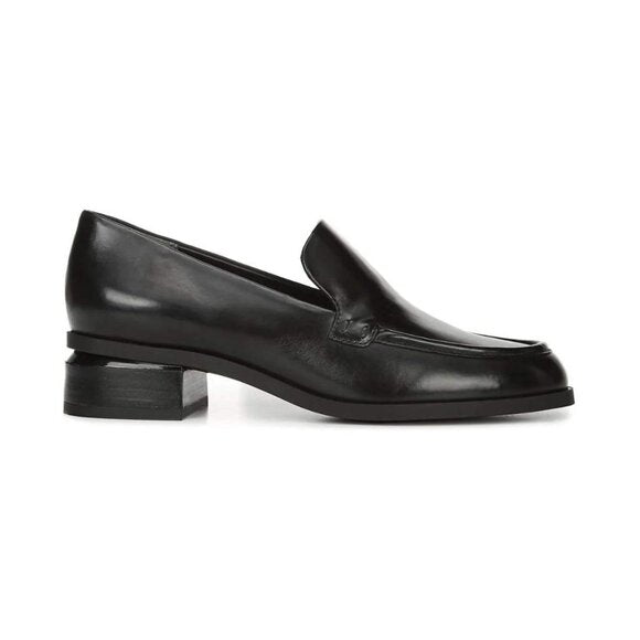 NEW Franco Sarto Womens Newbocca Leather Loafer Sz 11 wide black