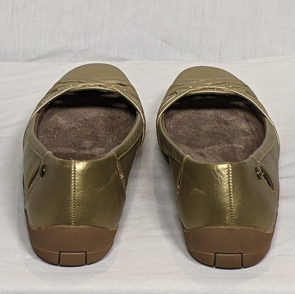 NEW Life Stride Women's Diverse Flat Sz 9 wide gold