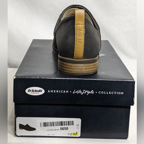NEW Dr. Scholl's Mens Slip-on Woven Loafer Sz 10 black