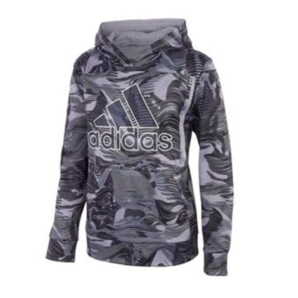 NEW Adidas boys/girls Camo Hoodie Sz 4 grey