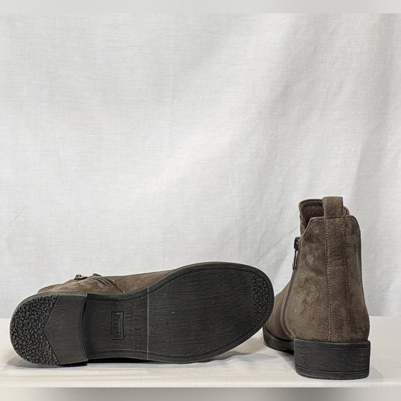 NEW Propet Womens Tandy Ankle Boot Smoked Taupe Suede Sz 10