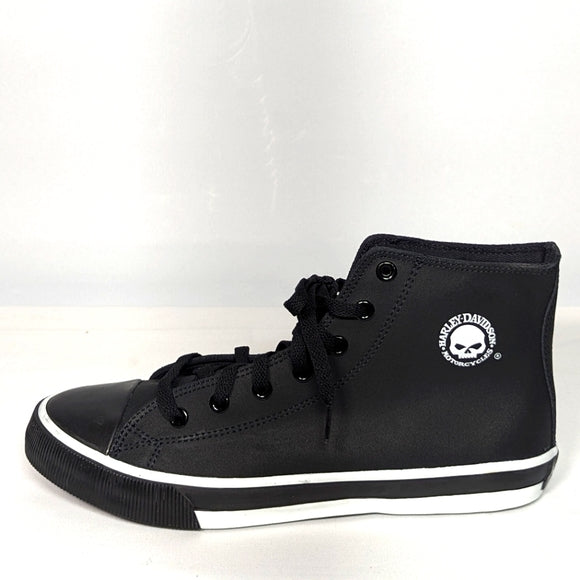 NEW Harley Davidson Mens Baxter Hi Top Sneaker Sz 10.5 black