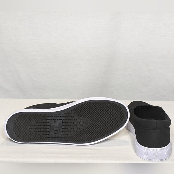 NEW DC Mens Manual Slip-on Canvas SE Refibra Shoes Sz 10 Black