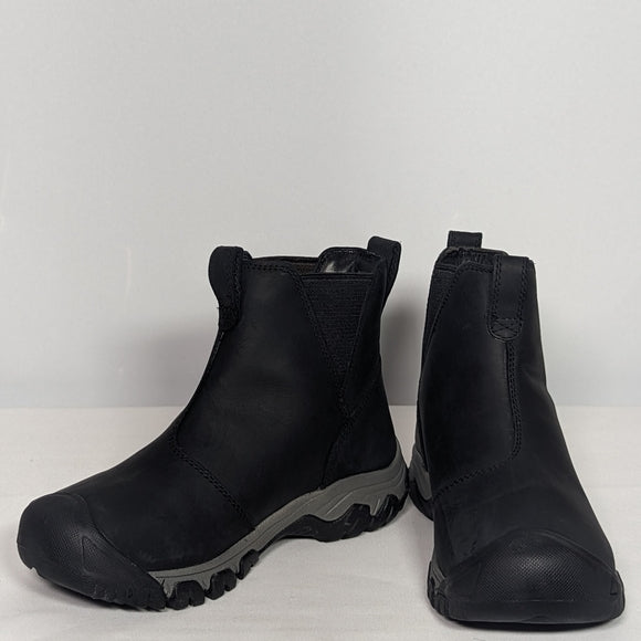 NEW Keen Womens Leather Greta Chelsea Mid Height Waterproof Snow Boot Sz 6 black