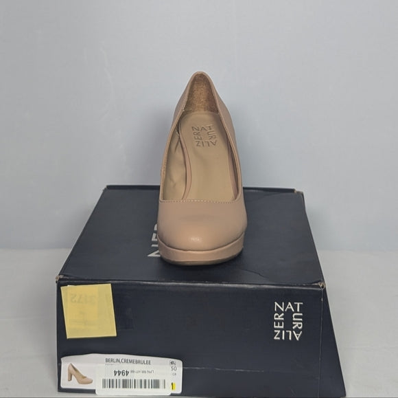 Naturalizer Womens Berlin Leather Pump Sz 5.5 cream