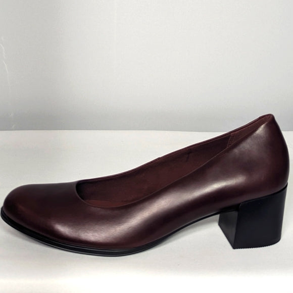 NEW ECCO Womens Leather Dress Classic 35 Pump AMAZING sz 11/11.5 burgundy