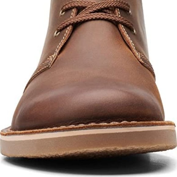 NEW Clarks Chukka Mens Leather Desert Boot Sz 8.5 Tan