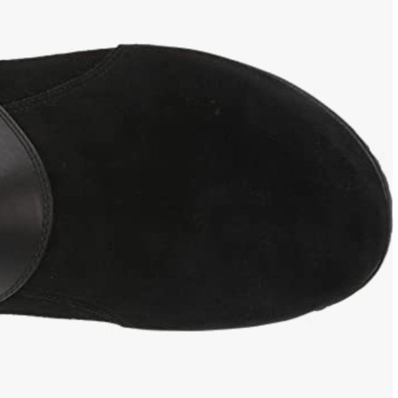 NEW Clarks Womens Suede Laurieann Strap Clog Sz 6.5 black