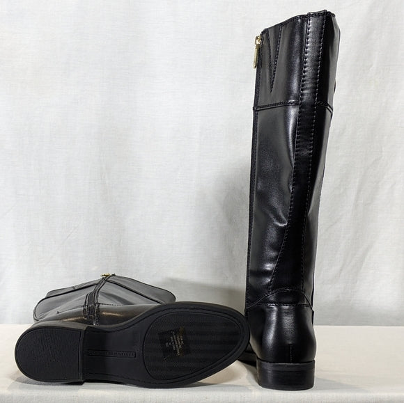 NEW Tommy Hilfiger Womens Shano Equestrian Boot Sz 6.5 black