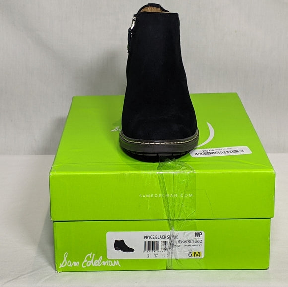 NEW Sam Edelman Womens Pryce Waterproof Ankle Boot Sz 6 black
