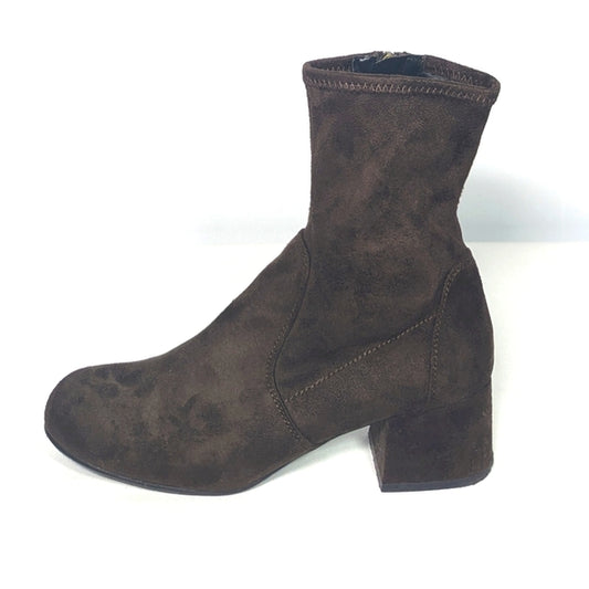 Kenneth Cole Womens Road Stretch Suede Ankle Boot STORE MODEL sz 7 brown