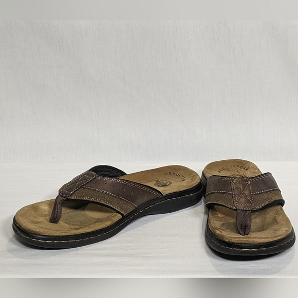NEW Dockers Mens Laguna Briar Memory Foam Flip Flop Sz 11