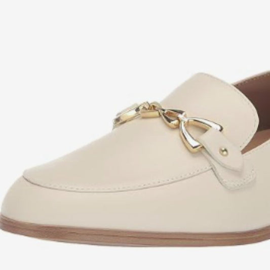NEW Naturalizer Womens Gala Classic Leather Slip on Loafer Sz 6.5 satin pearl