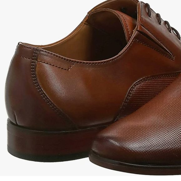 NEW Aldo Mens Oliliria Leather Dress Shoe Uniform Stunning Sz 7.5 CognacBrown