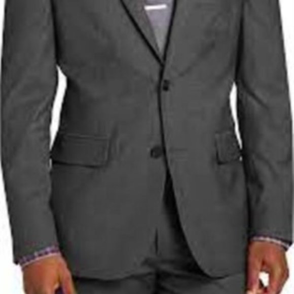 NEW Kenneth Cole Modern Fit Grey Bone Suit 36R grey