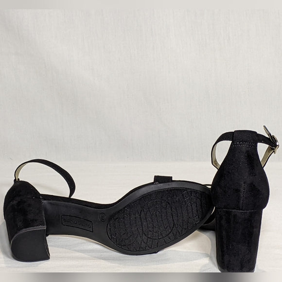 NEW Bandolino Womens Armory Chunky Heeled Sandal Sz 8 black
