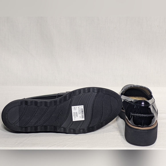 NEW Clarks Womens Leather Sharon Gracie Classy Stylish Loafer Sz 6 black