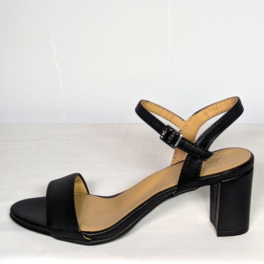 NEW Naturalizer Womens Ankle-Strap Heeled Sandal size 6.5 black