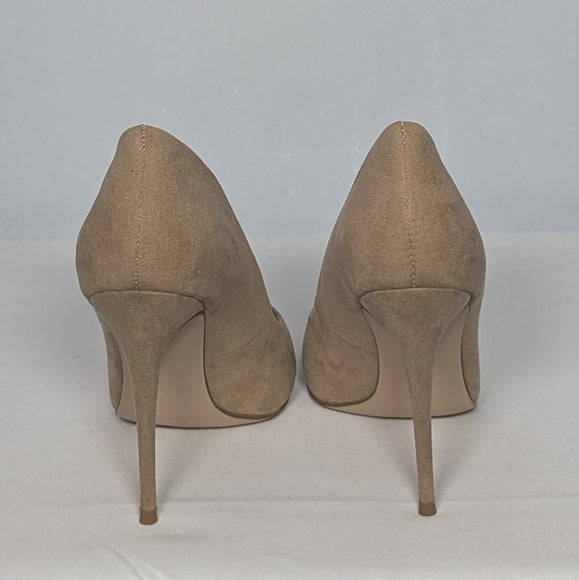 Steve Madden Womens Daisie Suede Pump Sz 8 tan Store Model