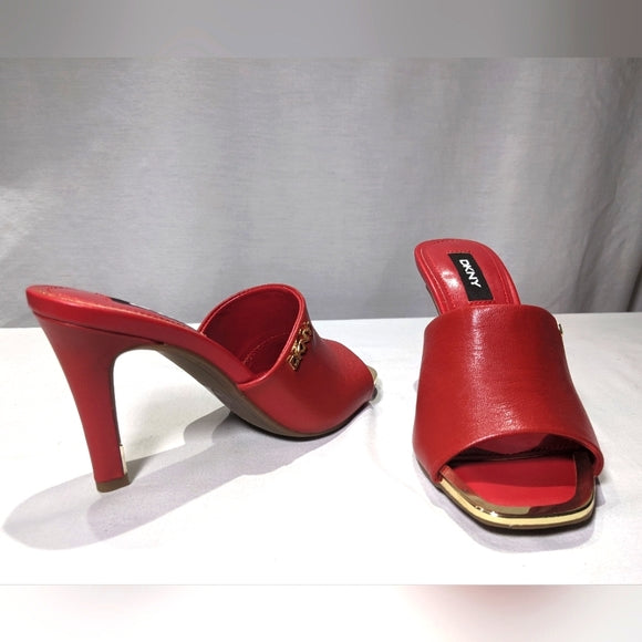 NEW DKNY Bronx Dress Sandal Crimson Red Sz 5