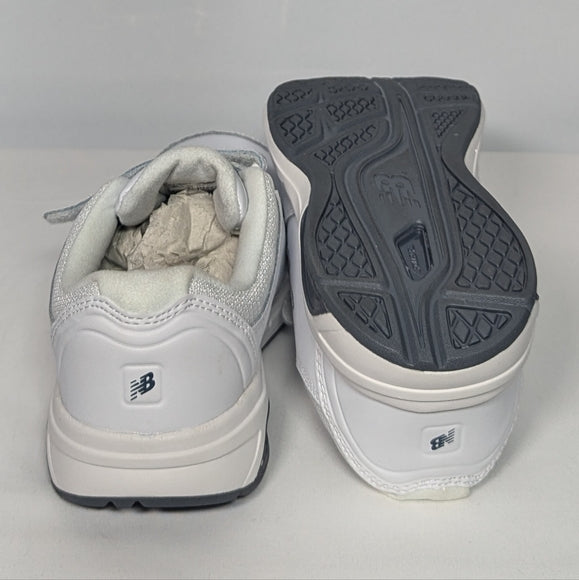 NEW New Balance Womens Leather 813 V1 Walking Shoe Sz 8 wide white velcro