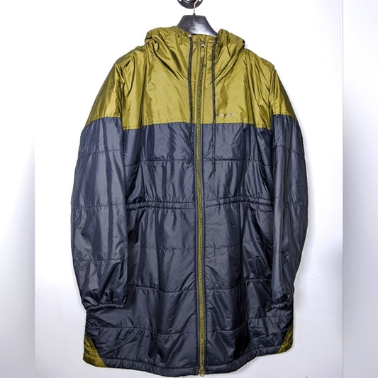 NEW Columbia Womens Flash Challenger Sherpa Lined Long Jacket XXL blue/green