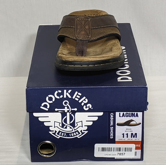 NEW Dockers Mens Laguna Briar Memory Foam Flip Flop Sz 11